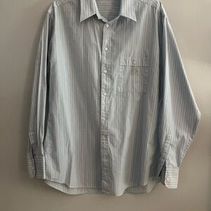 Giorgio Armani Light Blue Striped Dress Shirt
